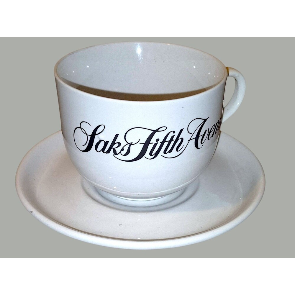 Vintage Saks Fifth Avenue New York Cup & Saucer Excellent Old Money Glamma